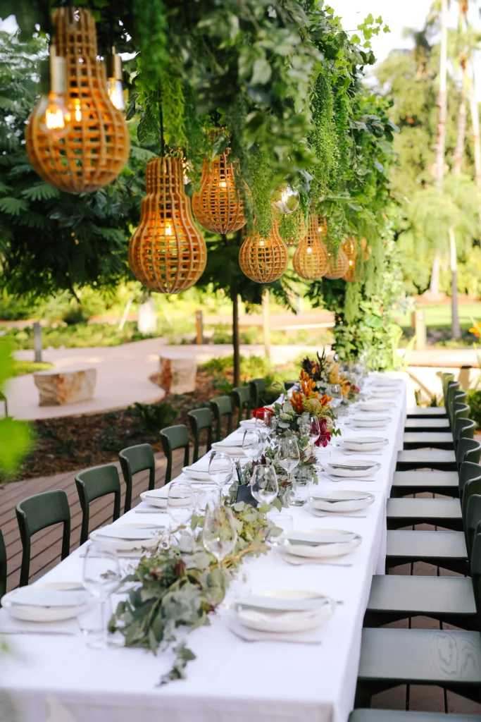 outdoor dining space